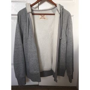 Plush grey hoodie